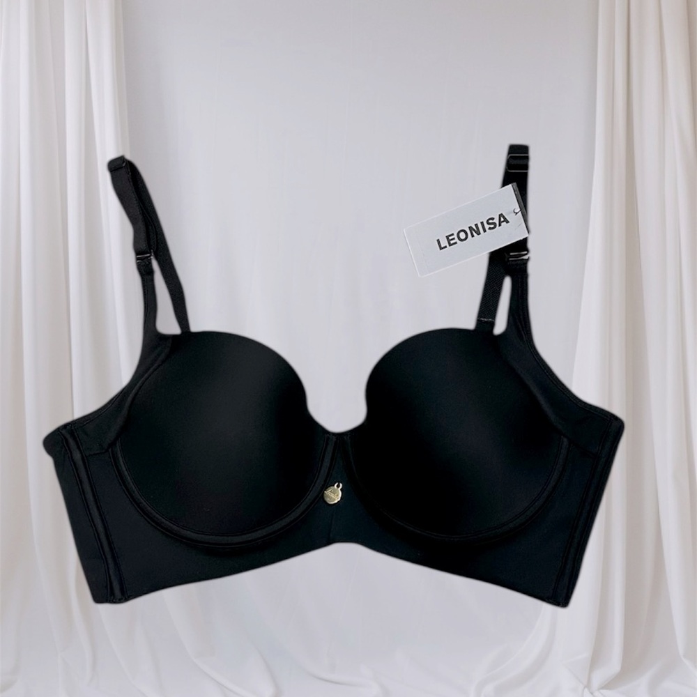 Leonisa  Back Smoothing Full Coverage Black Bra Size 34B - Picture 11 of 12